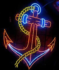 Tattoo Anchor Neon Sign